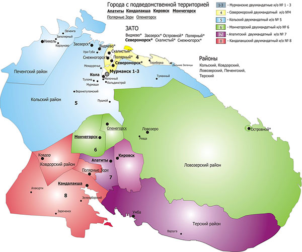 Политическая карта мурманск