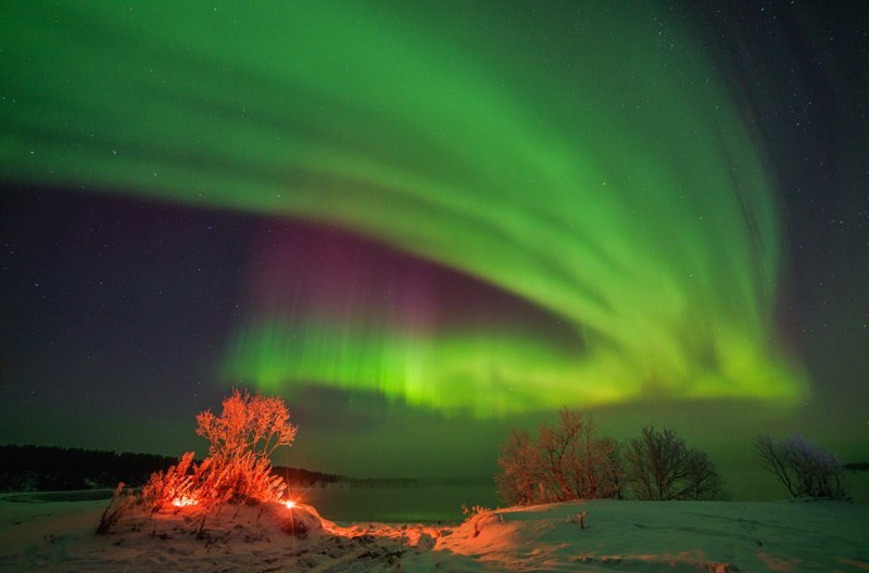 Диффузное северное сияние фото