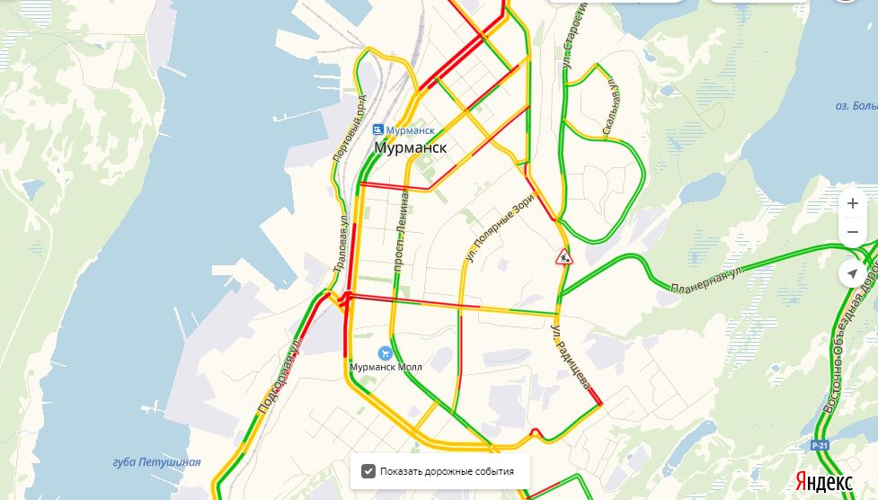 Карта пробок мурманск
